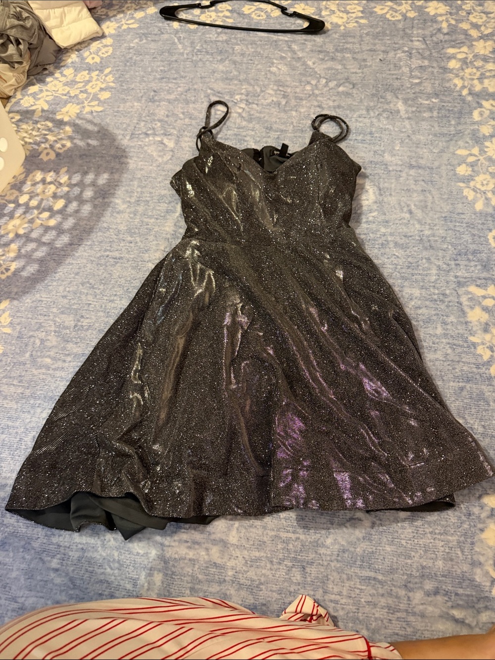 Speechless Sparkle Asymmetrical Black Party Dress